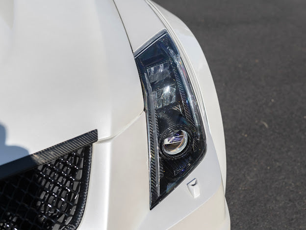 2009-2015 Cadillac CTS/CTS-V V2 SDP Carbon Fiber Headlight  Internal Housings Bezels